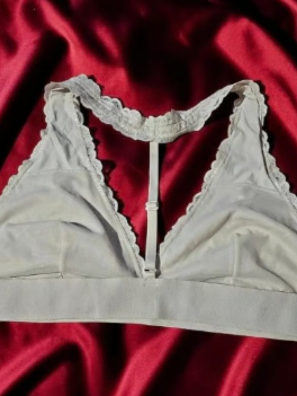 PINK by Victoria's Secret White Lace Bralette – XL – pre-owned